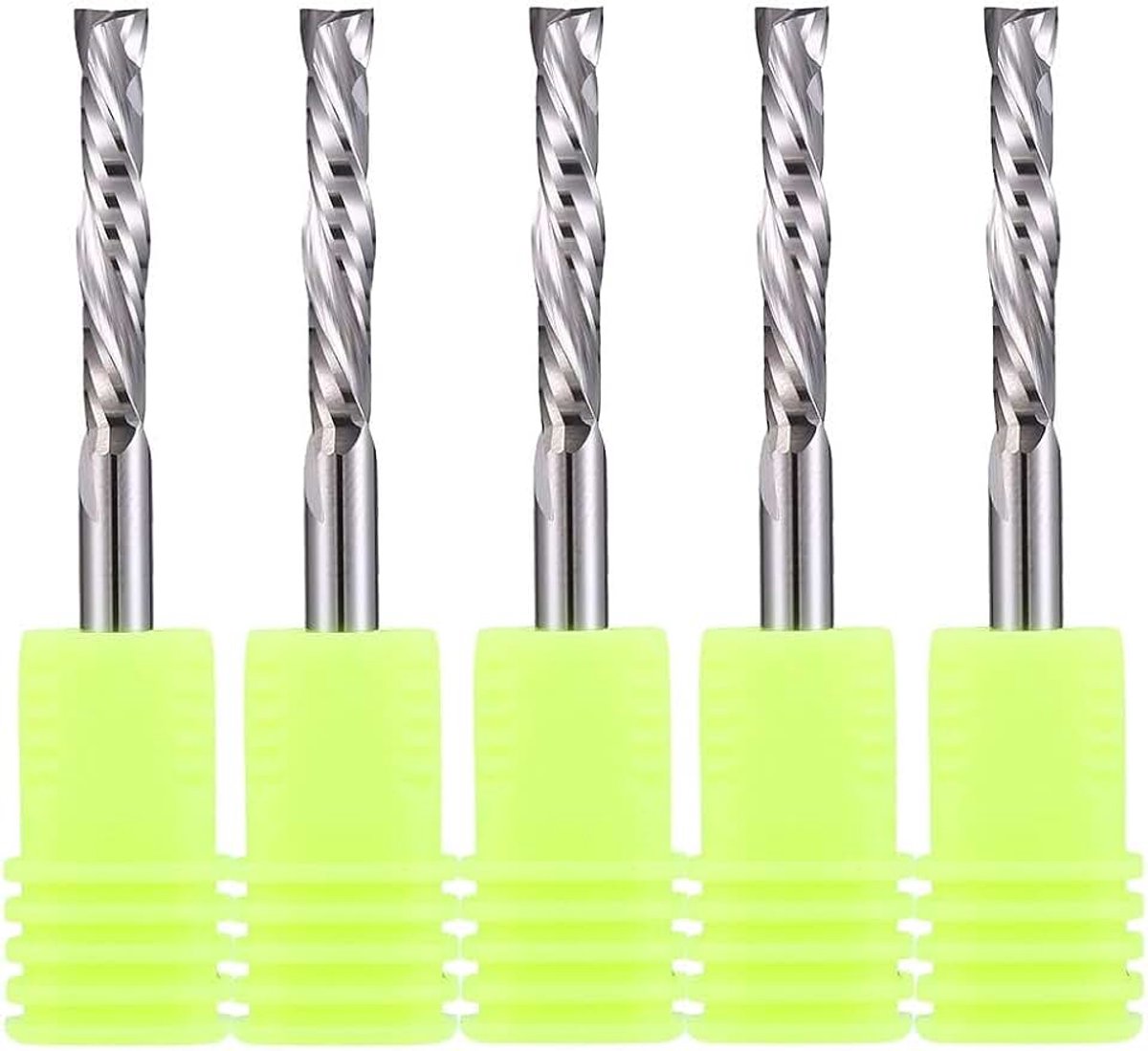 Spiraalfrees, Up&Down Compression Bit 4 mm snijdiameter, 4 mm schacht, 22 mm snijlengte, CNC-schachtfrees voor houtsnijwerk, gravure, 5 stuks