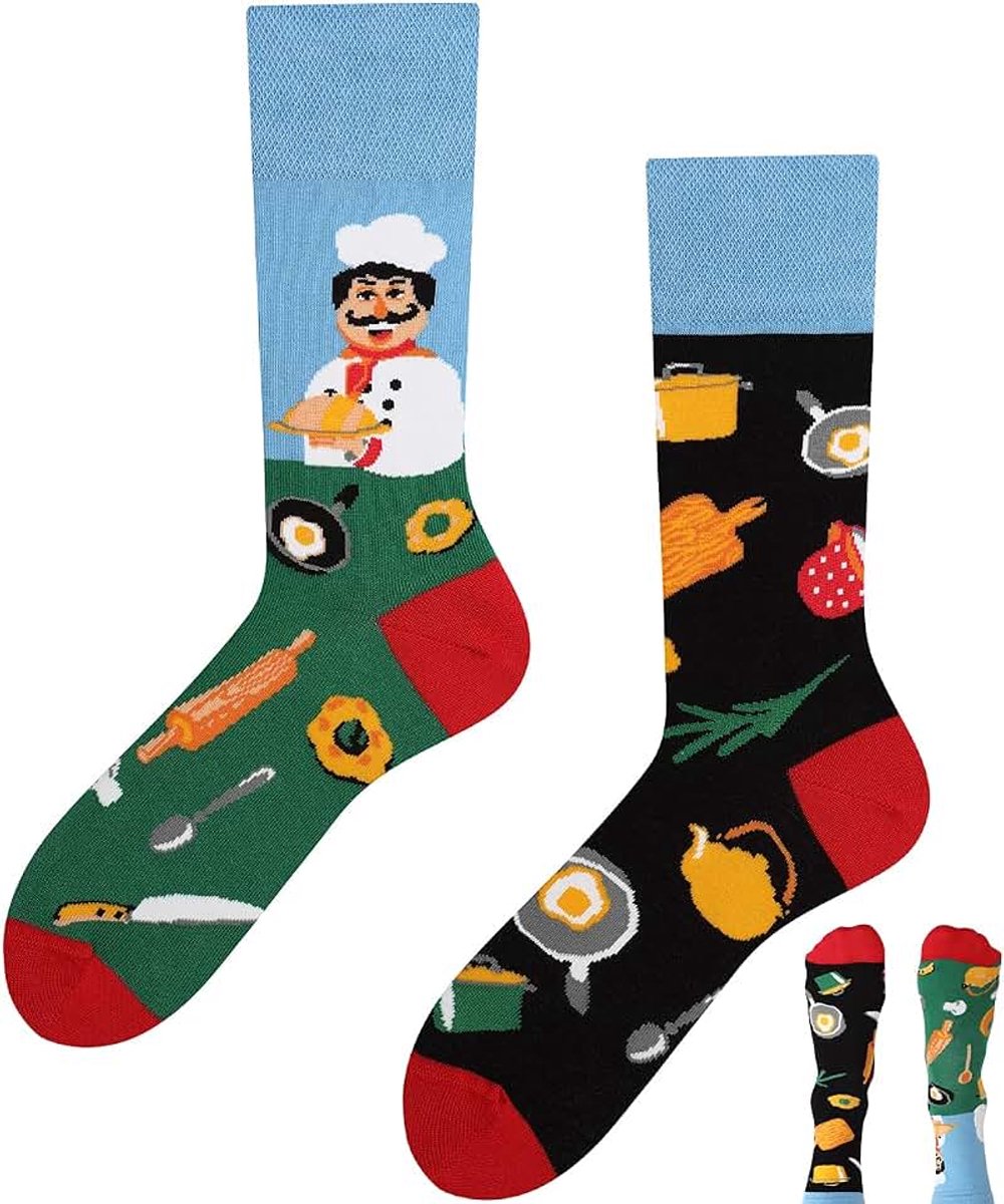 Sokken voor vrouwen en mannen, grappige sokken met patroon, katoen, grappig en veelkleurig. Cadeau sokken.