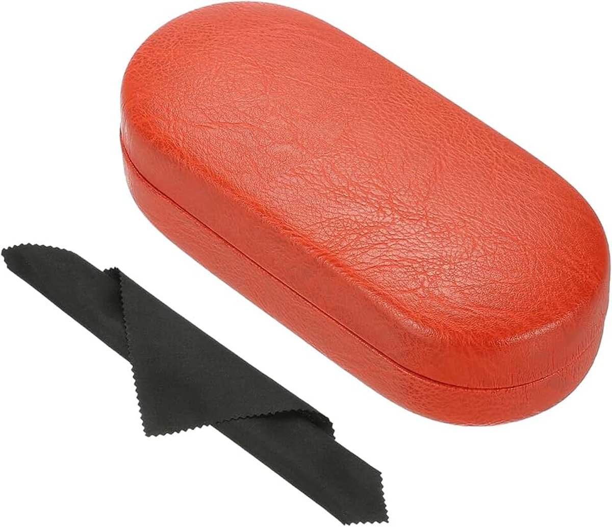 Hard Shell Brillen Case, PU Lederen Grote Bril Case Beschermende Zonnebril Organizer voor Vrouwen Mannen