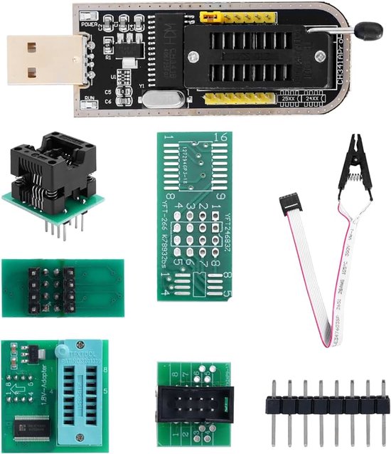Usb Flash Programmer Driver S018 SOP8 test clip BIOS USB programmer, CH341A programmer + SOIC8 clip ...