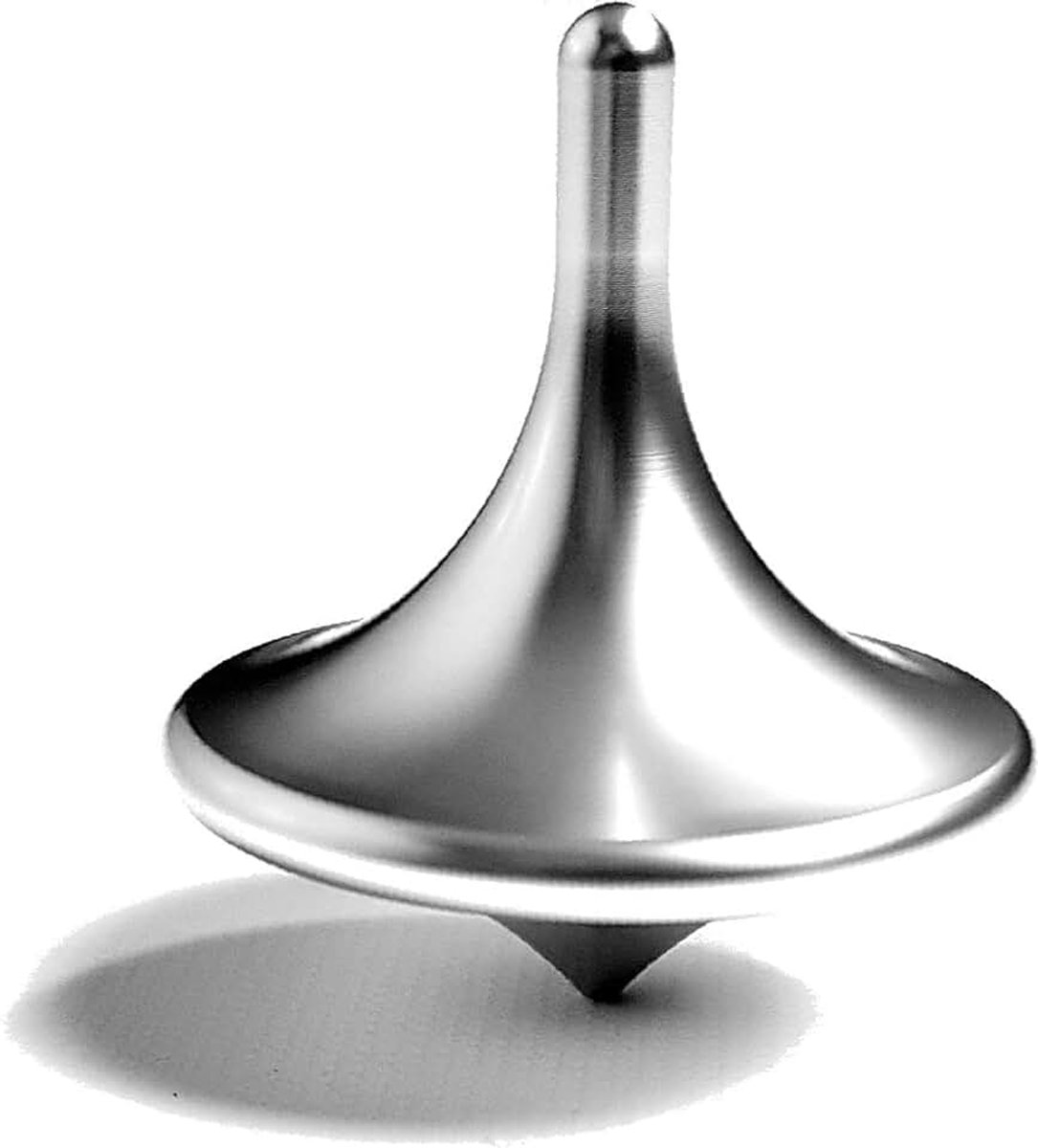 Metalen gyroscoop van massief aluminium design (titanium-zilver L)