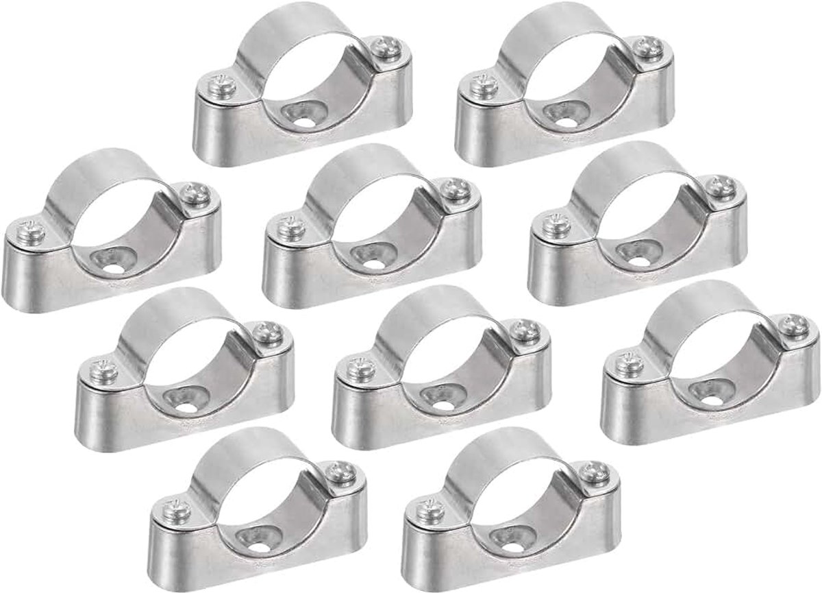 Sourcing map Buishouders, buishouders, klemmen voor 1-1/4 inch (32 mm) buis, wandmontage, plafondmontage, stijve buisklemmen voor metaal, pvc, buis, 10 stuks