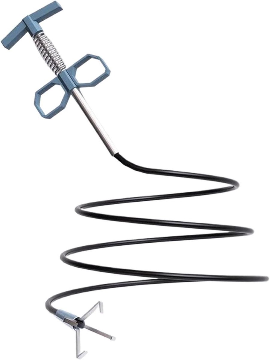 Drain Snake Tool - Pijpen Ontstopper - Verstopte Afvoeren Reinigen - Flexibele Spiraal Ontstopper - 60 cm - Veelkleurig