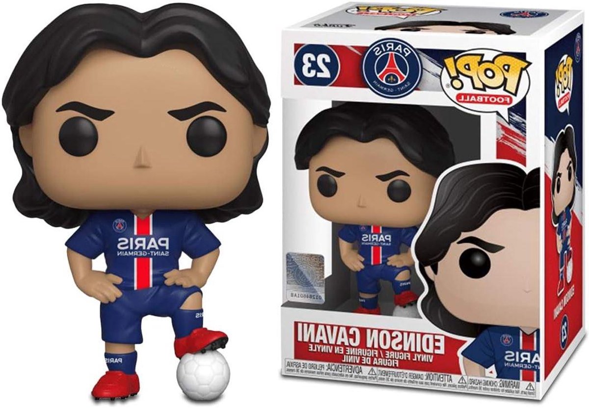Voetbalfiguur Edinson Cavani - Voetbal POP figuur - Verzamelen en tonen - Gestileerd POP Vinyl - 9 cm hoog - Meerkleurig