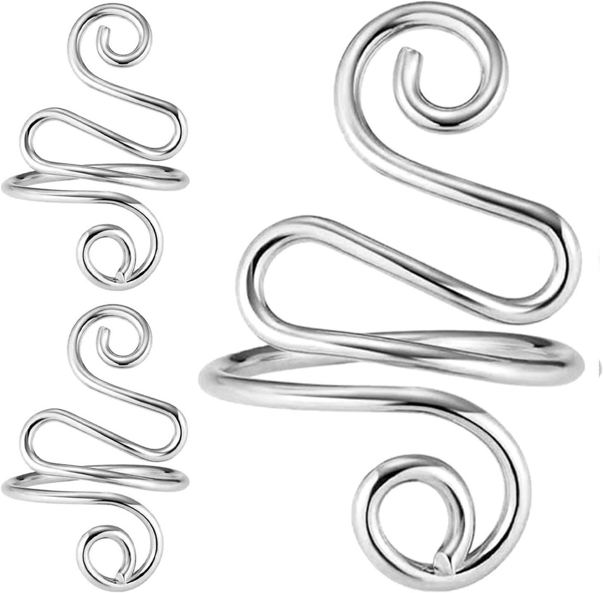 Garenring Haken - Garengids Ring - Breien Strakker - Voorkomt Garen Slippen - 3 stuks - Zilver
