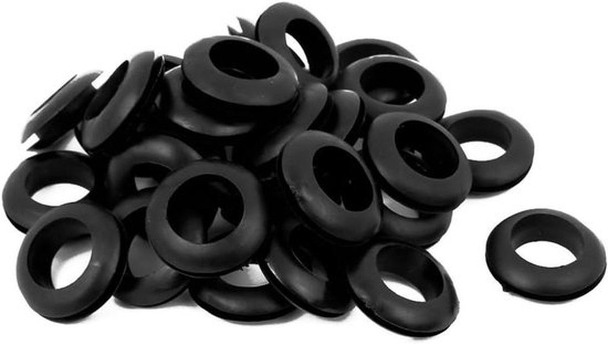 Rubber Doorvoertules 16mm - 30 Stuks - Kabel Draad Bescherming - Elektrische Isolatie - Auto Bedrading Onderdelen