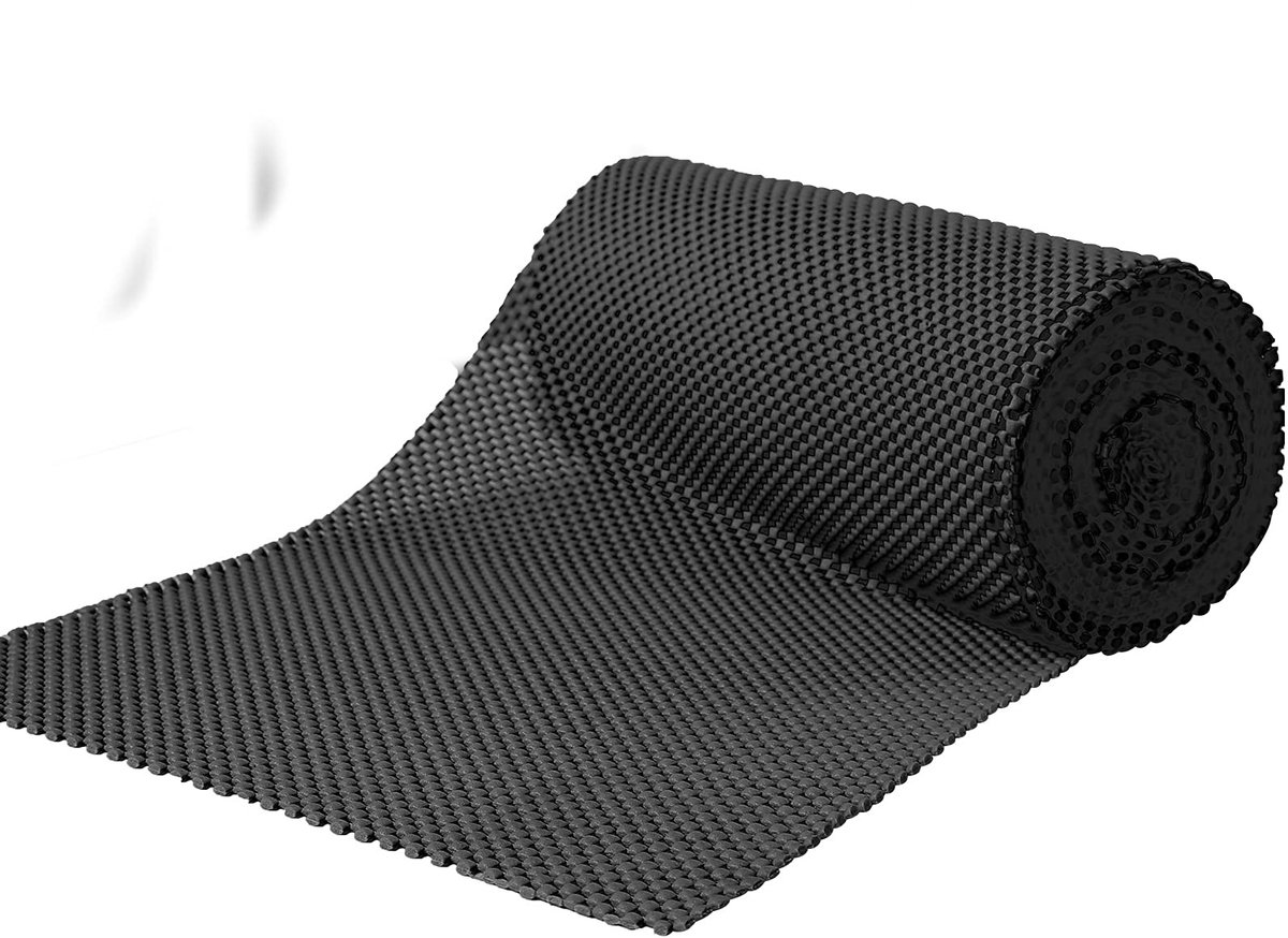 Antislipmat voor keukenlades - 80x150 cm - Keukenladebeschermer - Antislipmat van PVC-schuim - Geperforeerde antislipmat - Multifunctioneel - Douchemat - Beschermt lades en kasten - Zwart
