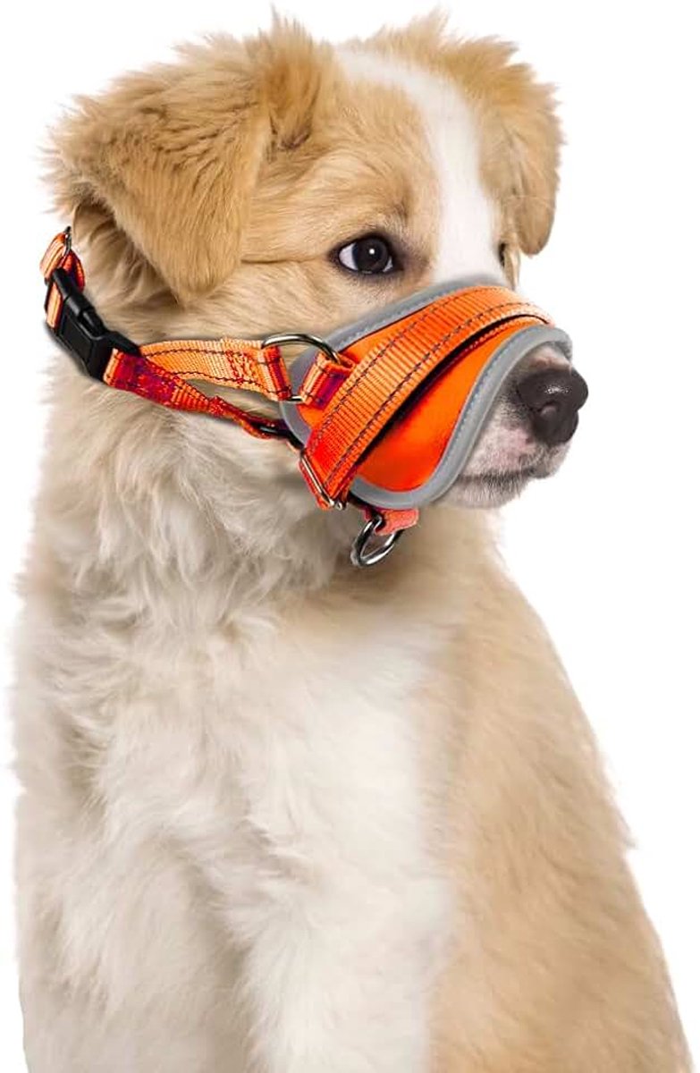 Zachte nylon muilkorf voor honden - anti-blaffen, stoppen met kauwen, verstelbare hondenmondbescherming voor dagelijkse training, duurzaam, kleine tot grote maten