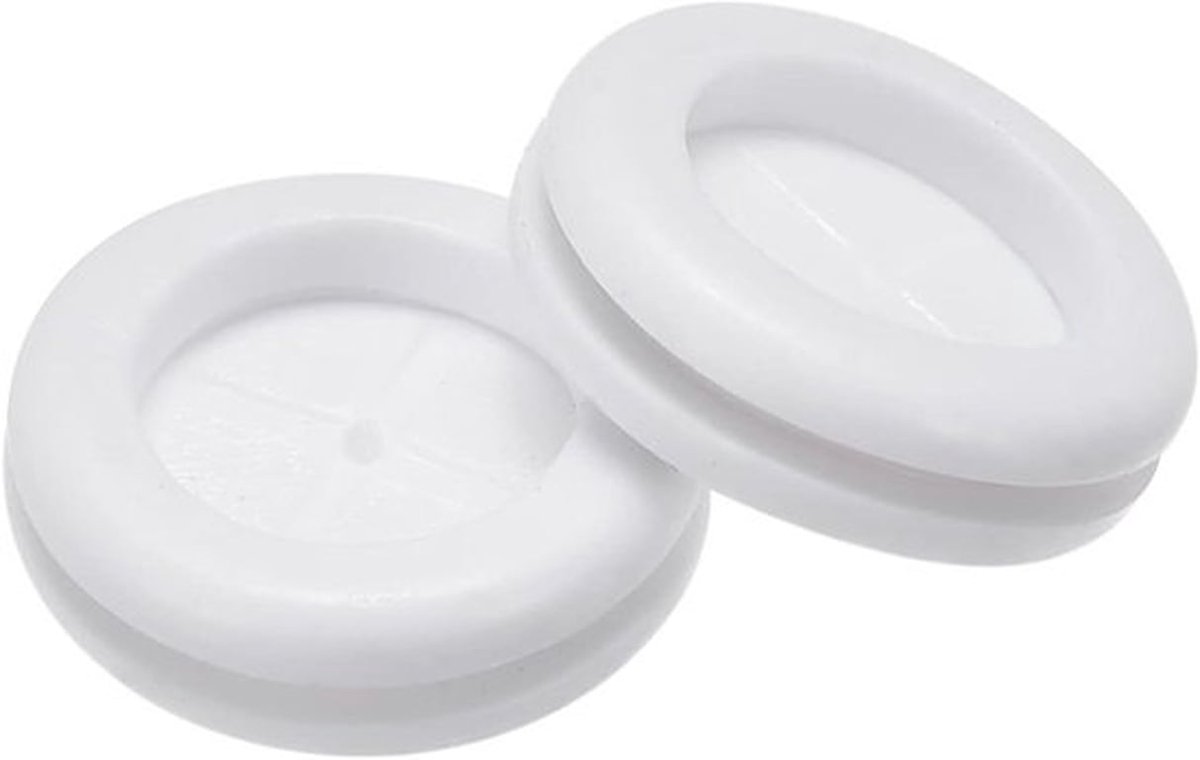 20mm Ronde Rubber Grommets - 10 stuks - Wit - Elektrische Draad Bescherming