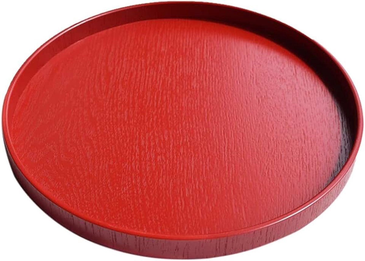Fruitschaal fruitschaal 1 stuk houten plaat serveren voedsel fruit snacklade schotel slakom ronde houten plaat (kleur: 24 cm)