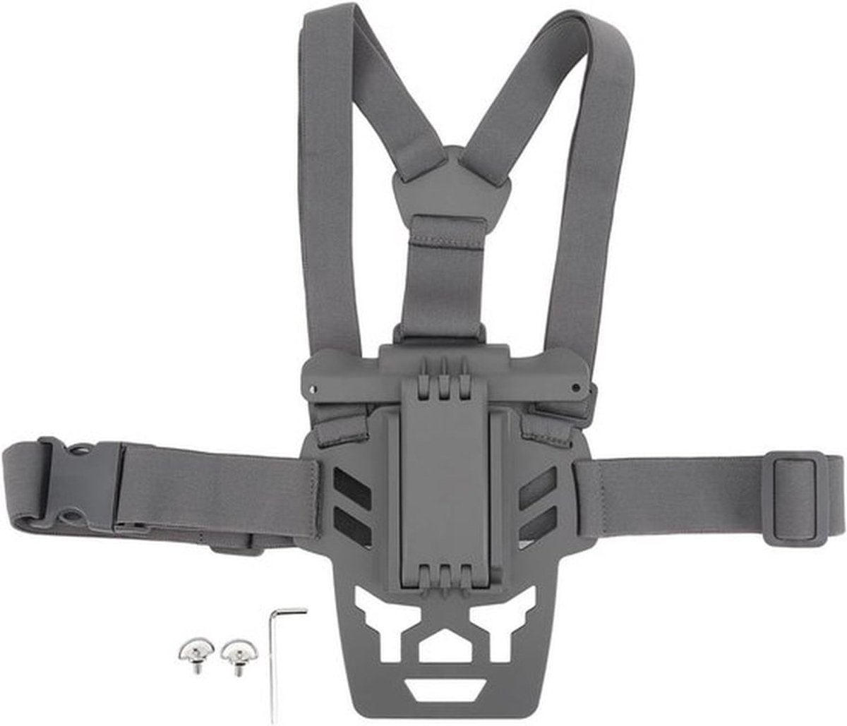Verstelbare Borstbevestiging voor Drones met Ademend Elastisch Band en Draaihoek, Geschikt voor Actiecamera's en RC-toepassingen