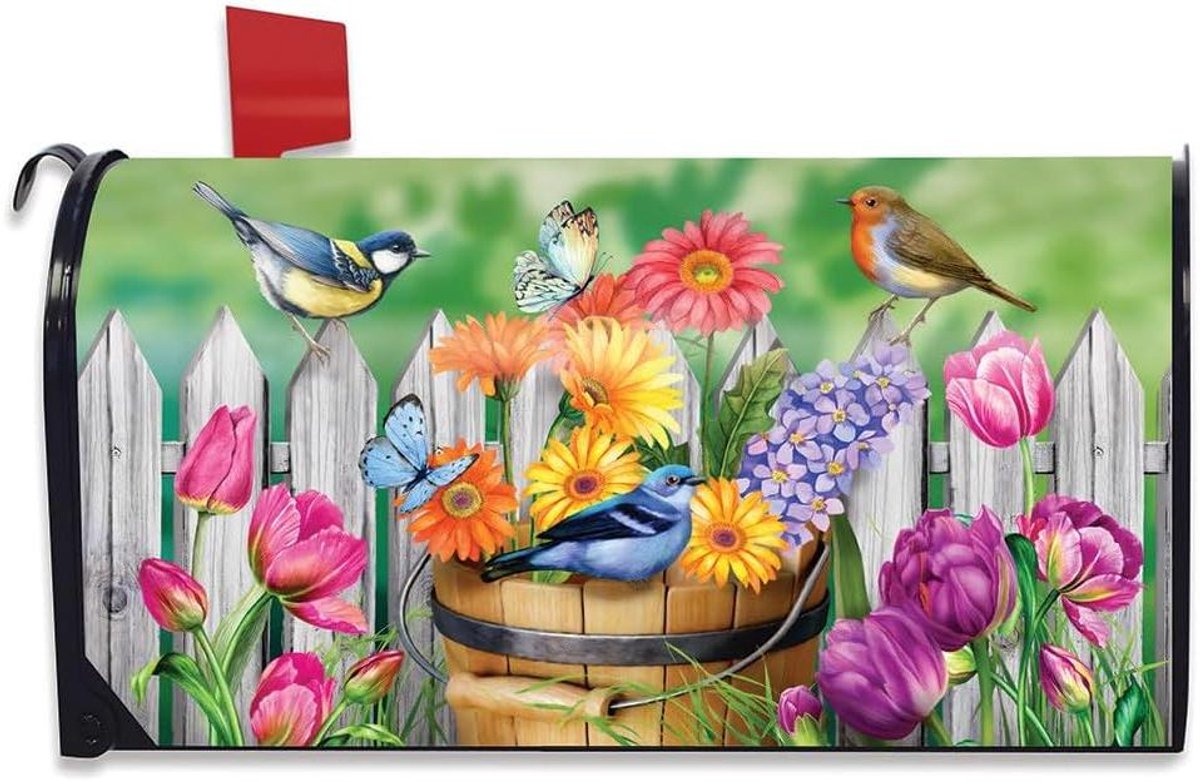 Brievenbusdecoratie - Magnetischehoes - Huis Verfraaien - Weerbestendig Vinyl - 6.5 x 19 Inch - Multicolor