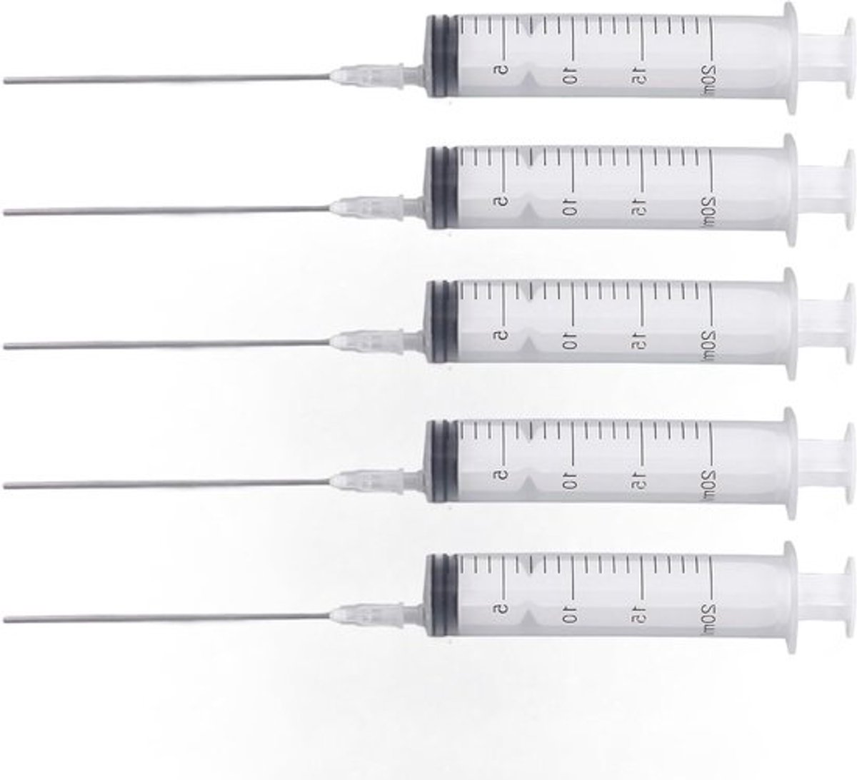 Navultoolkit voor printercartridges 20 ml - Spuit met 5 stuks naalden van 10 cm - Herbruikbaar en geschikt voor kantoorafdrukken