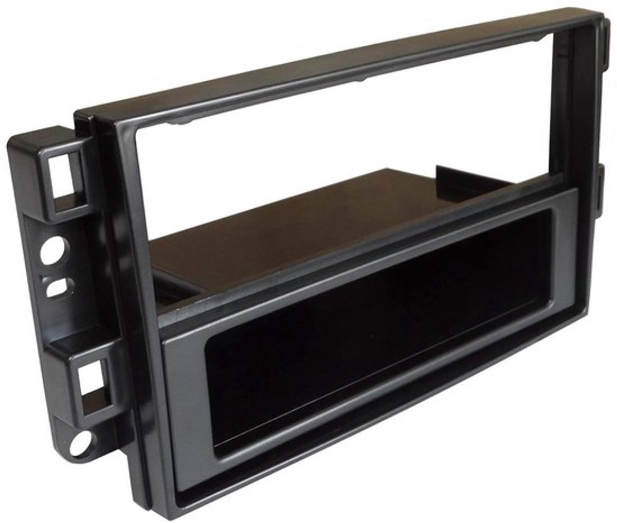 Autoradio-adapter voor auto - Frame adapter 1 DIN 2DIN - Zwart metaal - Installatiegemak