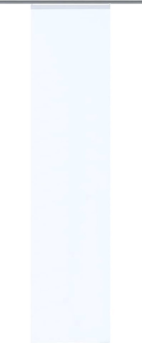 Fashion 87141-810 schuifgordijn "Rom" Voile-Uni, lasergesneden pagina's, 245 x 60 cm, wit