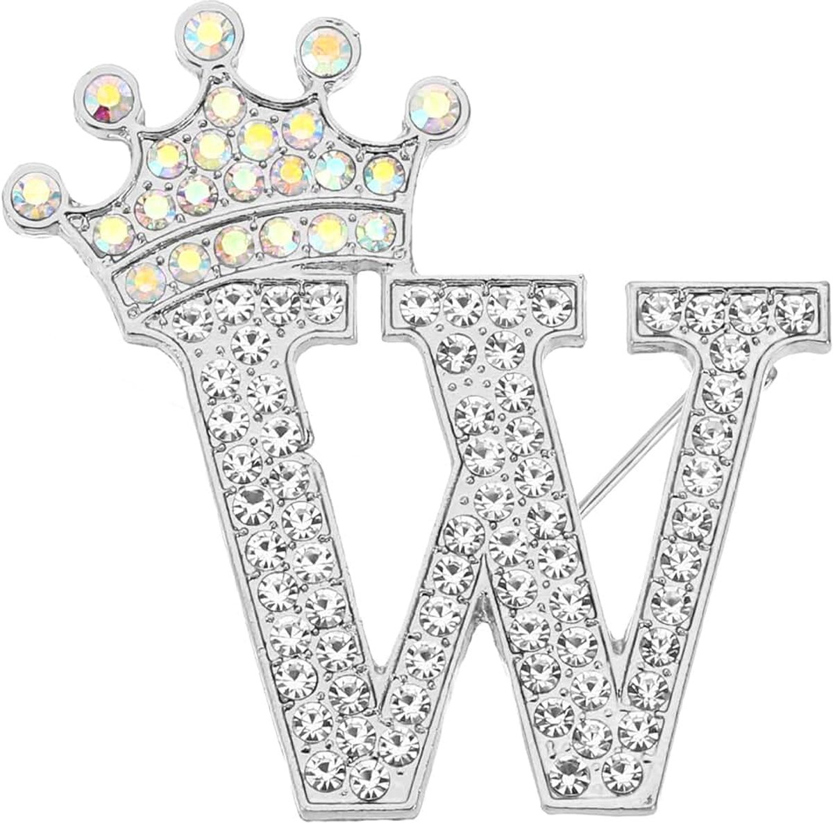 Broches Pins, initiaal Strass Alfabet Letter Reversnaalden voor Damespakken, Jurken, Jassen, Kleding