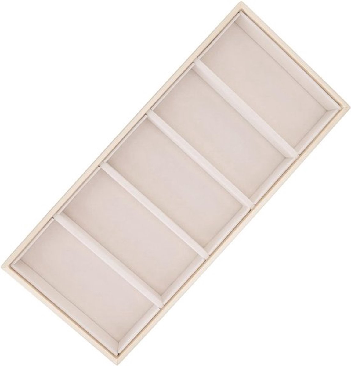 Opbergdoos voor brillen met 5 compartimenten - Glazen displaystandaard voor zonnebrillen en optische brillen - Toonbanklade voor brilopslag - Beige.