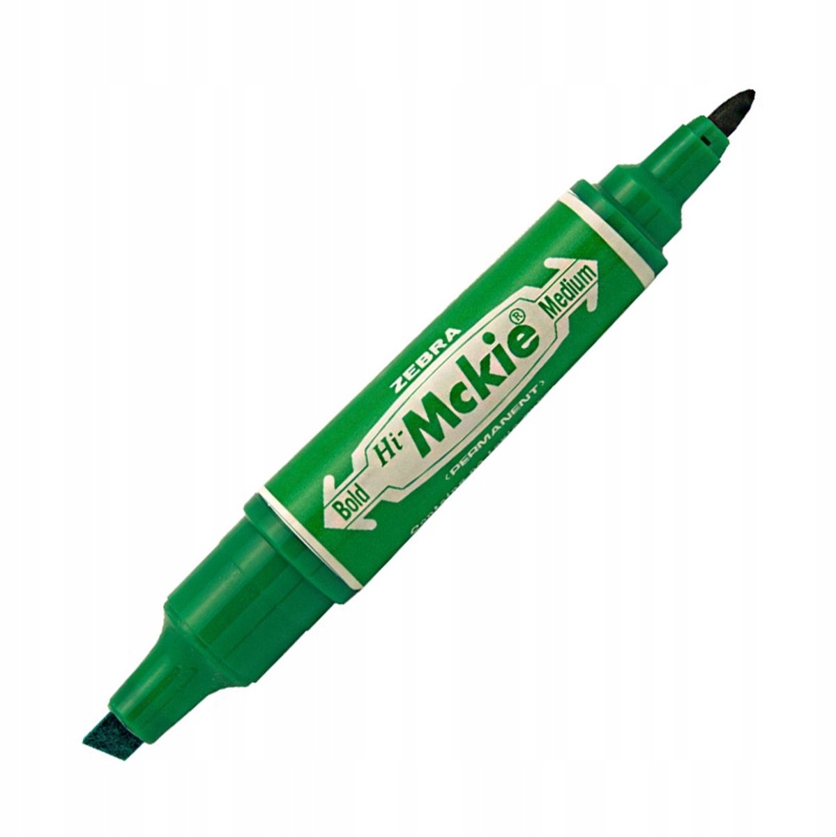 Zebra Mckie Bold Marker - Dubbelzijdig, Groen, Permanent