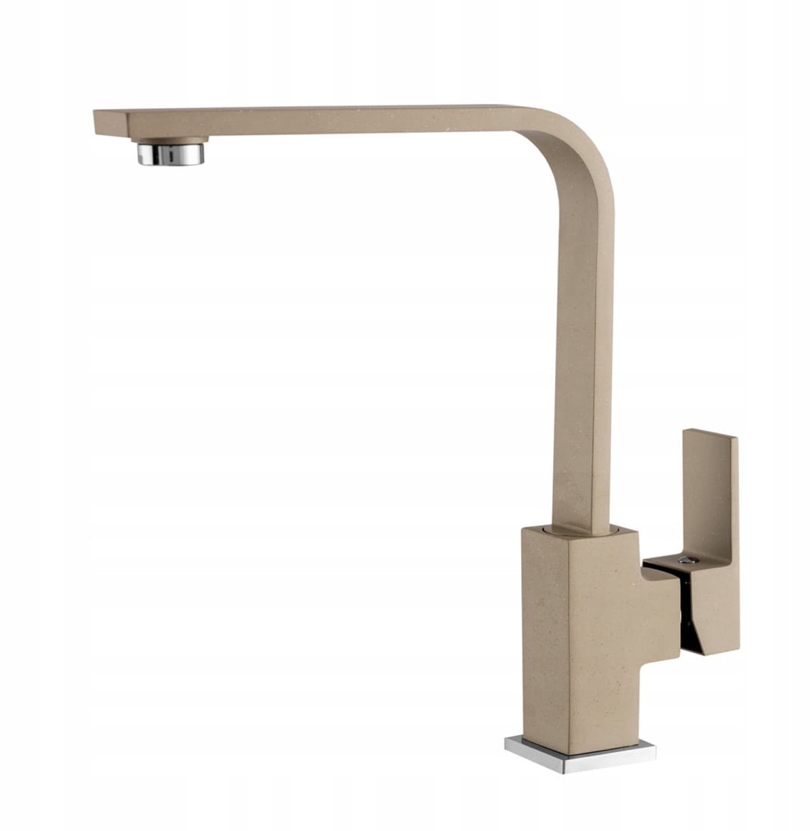 Moderne Keukenkraan Neek Beige - Messing Keramische Kop