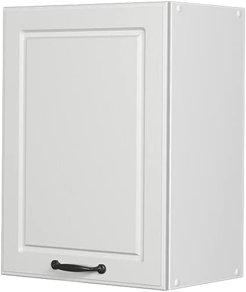 Hangkast Keuken - Muurkast Keukengerei - Keuken Organiseren - Modulair Ontwerp - 45 cm Breed - Wit Landhuis