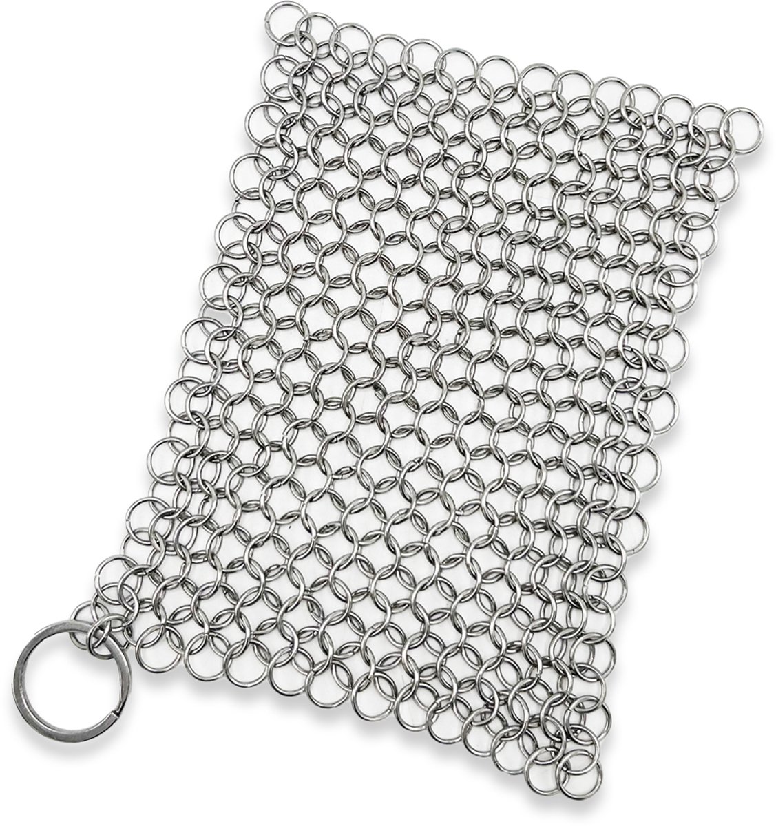 Dutch Oven Chef - Chain Mail Scrubber - Staalspons voor Gietijzer / BBQ - Chainmail Cleaner - Gietijzeren pannenspons - Barbecue reiniger
