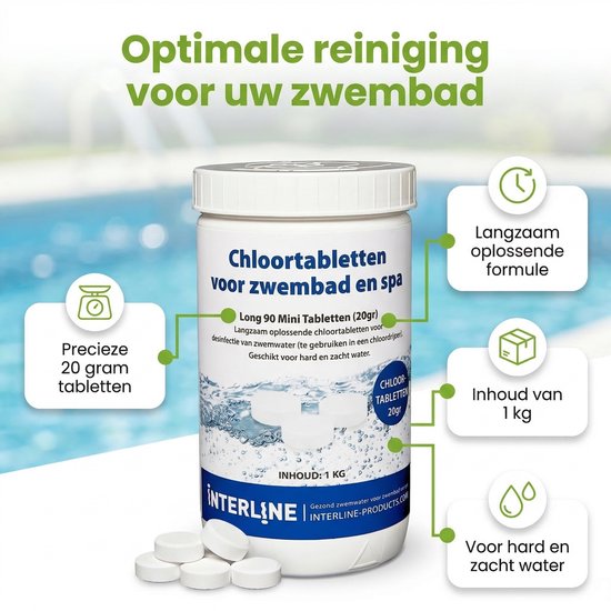 Interline Zwembad 20 Grams Chloortabletten 1 kg