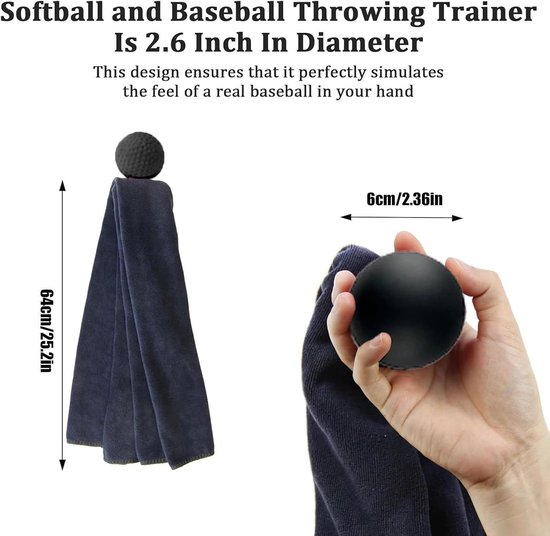 Softball Pitching Trainer - Honkbal Oefenapparaat - Vaardigheden Verbeteren - Hygiënisch Draagbaar Ontwerp - 64 x 6 x 6 cm — afbeelding 4