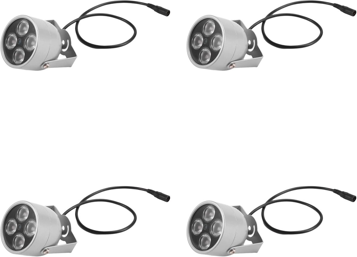 IR Nachtzicht Illuminator - IR Lamp Camera - Beveiligingscamera Verbeteren - 4 Array LED's - 10-40 meter - Zwart