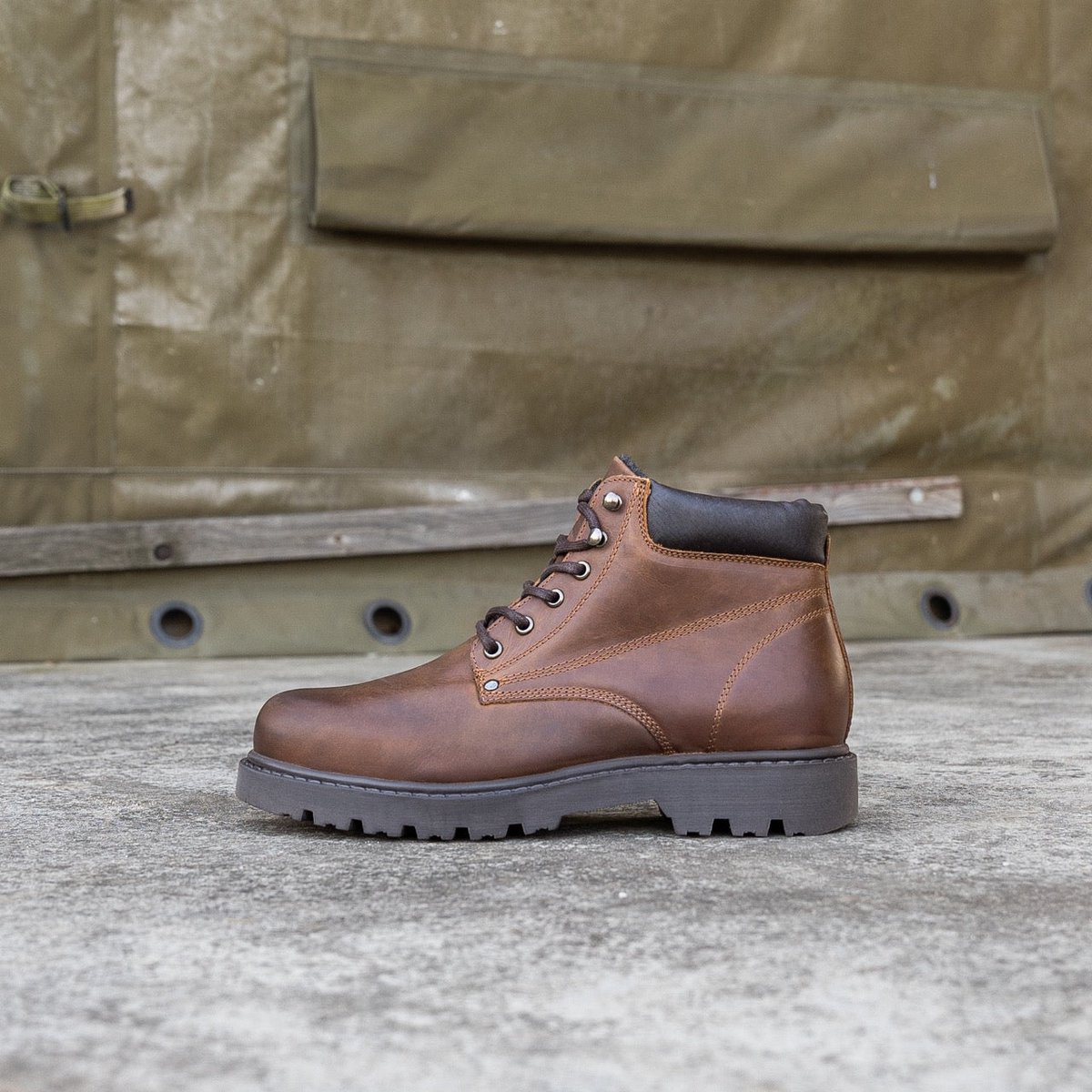 Nordland mach veterboots heren cognac waxed leer Bruin