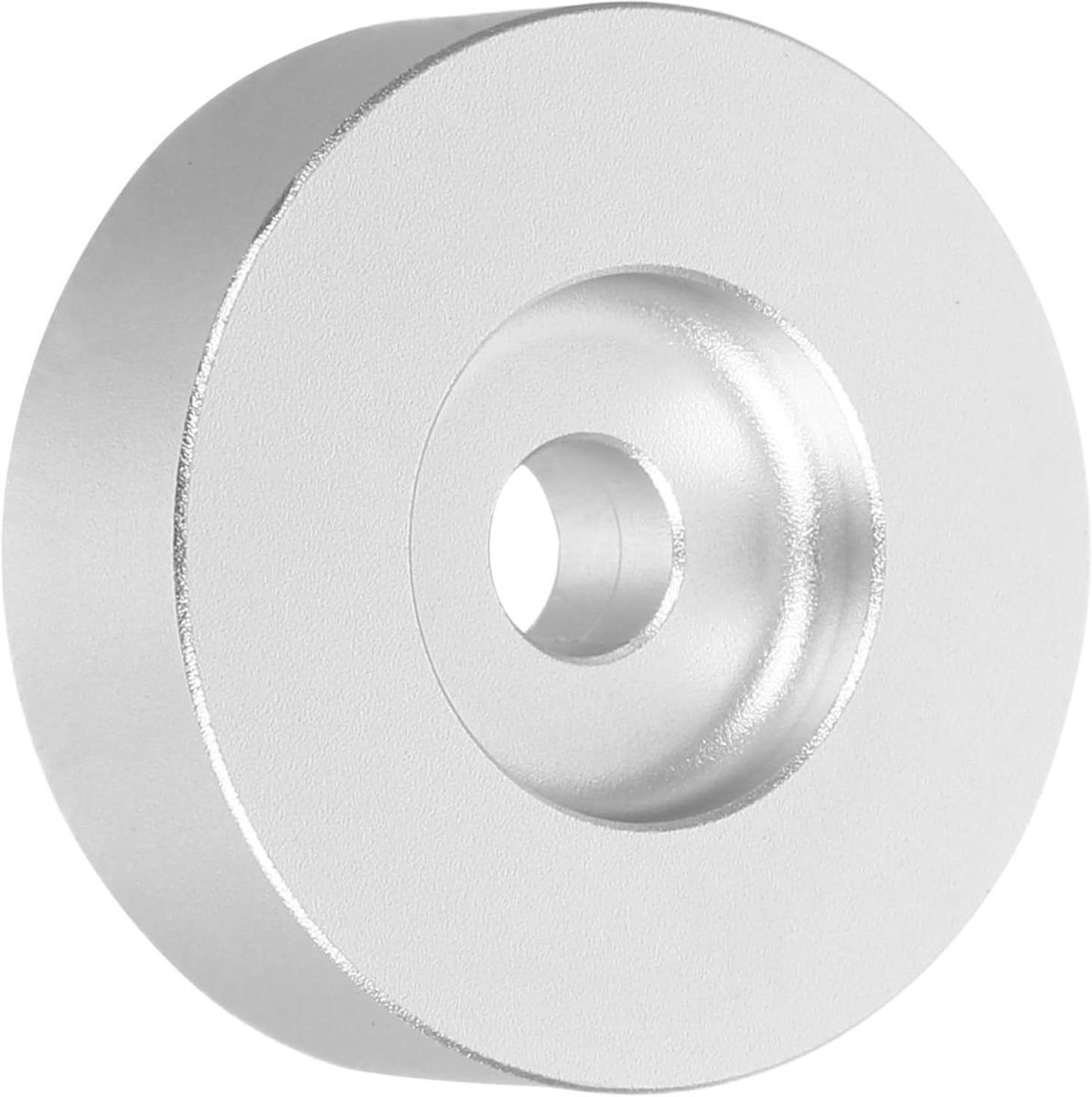Vinyl Plaat Adapter - Platenspeler Stabilisator - Muziek Luisteren - Nauwkeurige Uitlijning - 3.7 cm - Zilver