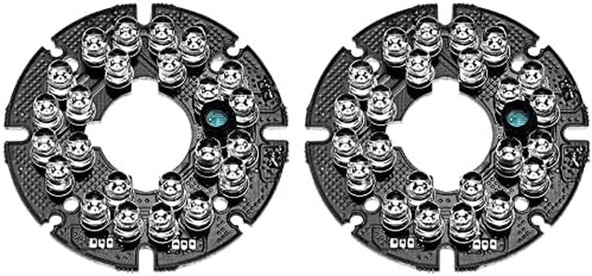 IR Infrarood Bord - Nachtzicht Camera Lamp - Beveiliging Camera's - 24 LEDs 850nm - 54 mm Buitendiameter - Niet gespecificeerd