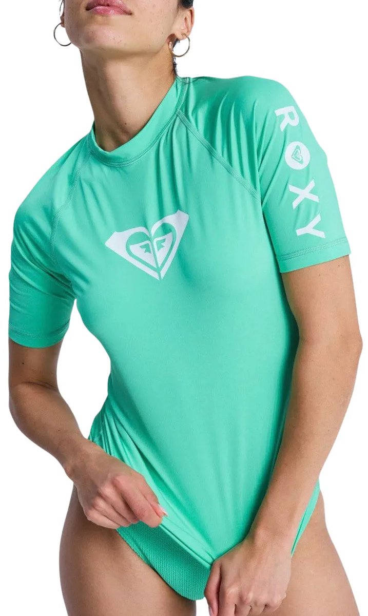 Roxy Whole Hearted Rashguard Surfshirt Dames Mintgroen