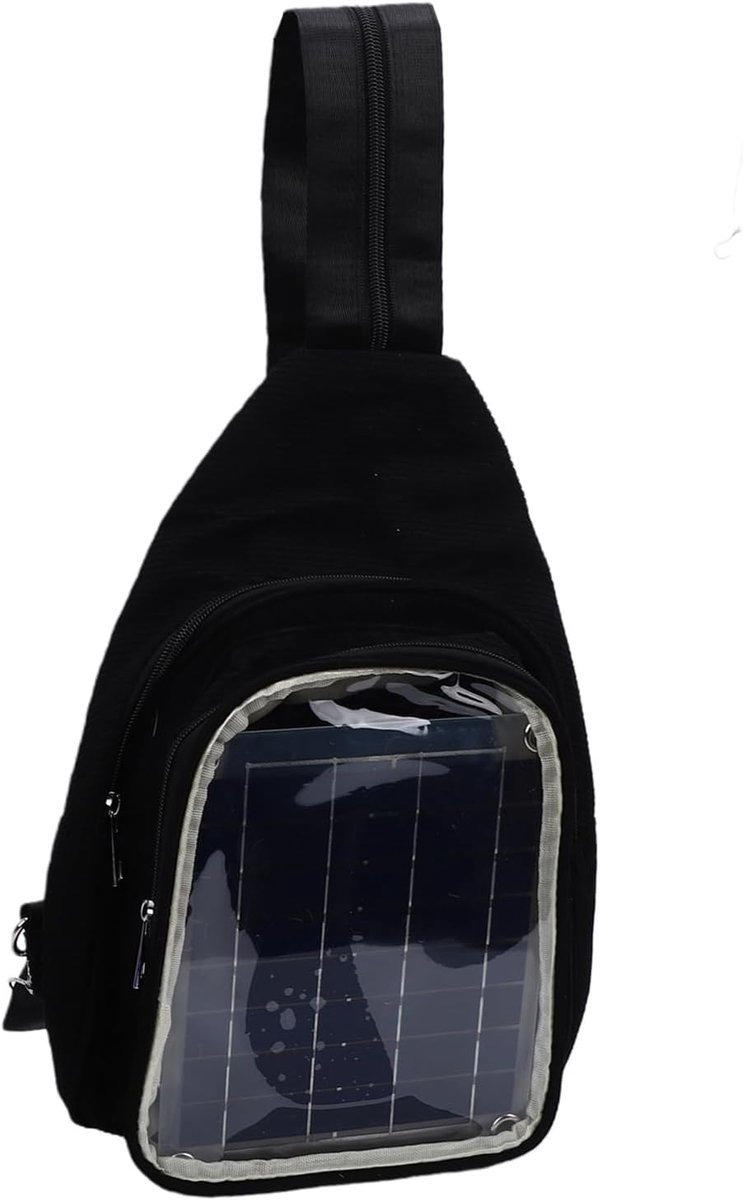 Zonnepaneel Rugzak - Solar Charger - Outdoor Opladen - 20W Monokristallijn Paneel - 30 x 30 x 4 cm - Zwart