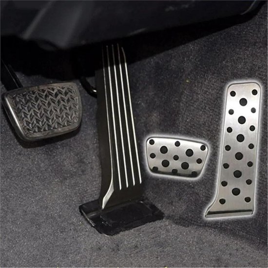 Pedaalhoezen Auto - Gaspedaal Remhoezen - Verbeter Rijveiligheid - Antislip Roestvrijstaal - 2pcs - Zilver — afbeelding 2