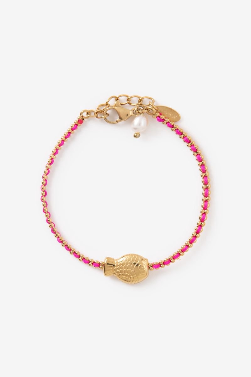 Sissy-Boy - Gold plated armband met visje