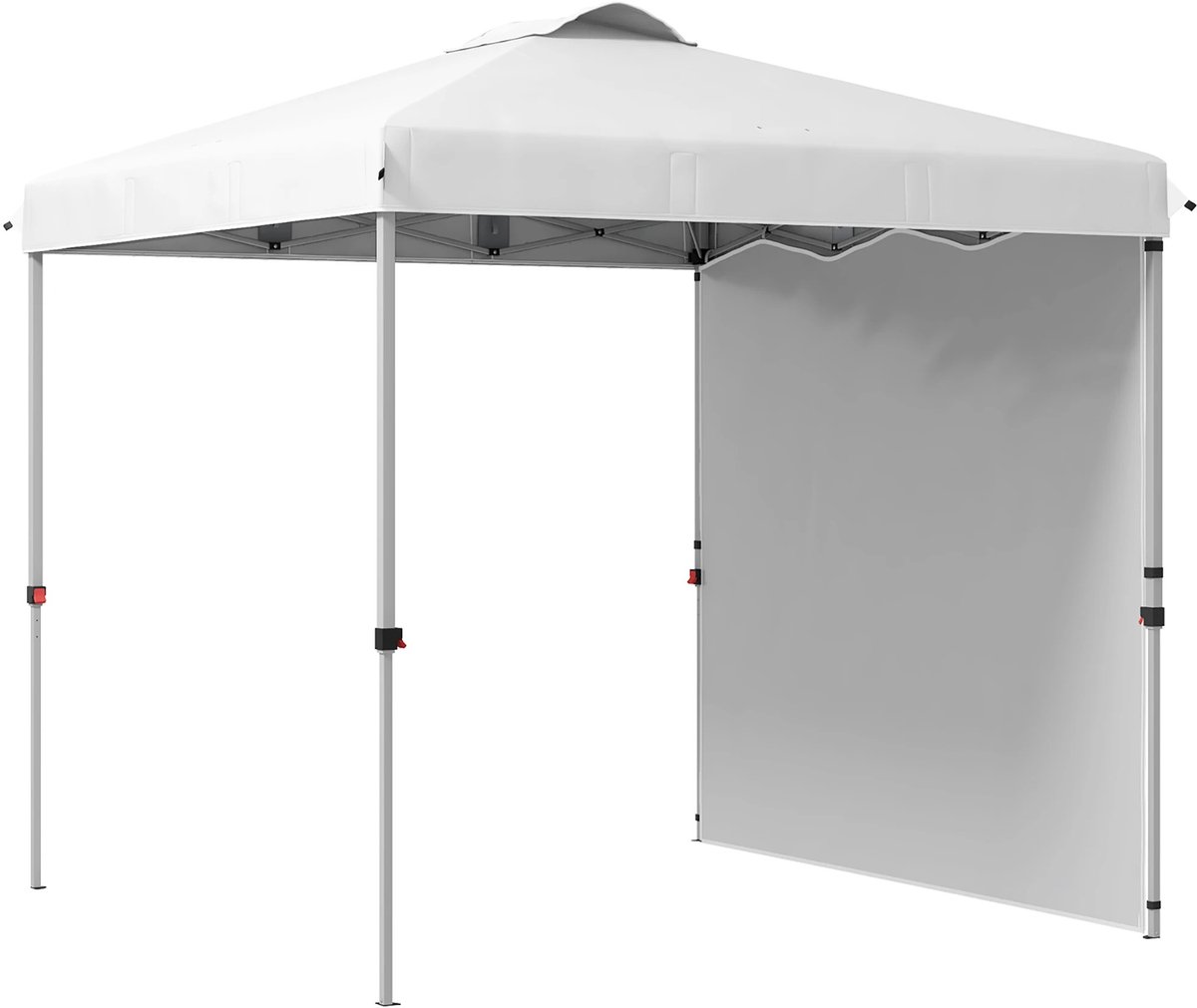 QUESTYR - Pop‑Up Partytent - Verstelbare Hoogte - Wit - Draagtas & Accessoires - Inclusief Zijwand - Stevig Frame