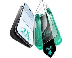 ESR UltraFit Armorite Screen Protector Geschikt voor iPhone Air - 9H Tempered Glass - Case Friendly - Installatieframe - Militair Getest Glas - Geen luchtbellen & stof - 3-Pack