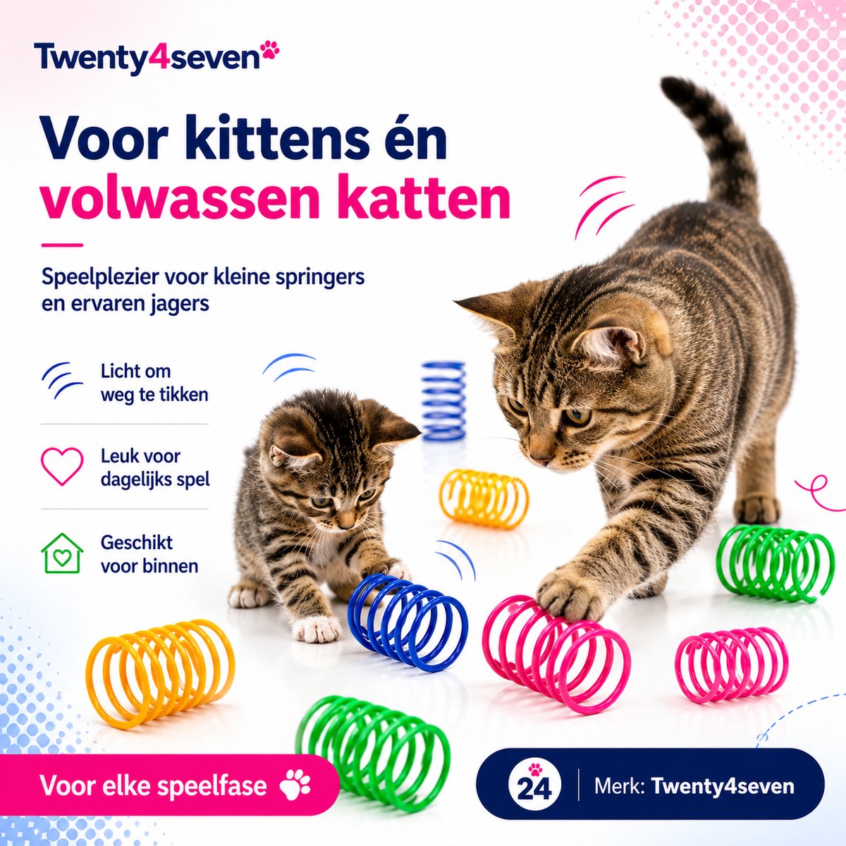 BronStore Twenty4seven Kattenspeelgoed Veertjes 10 Stuks thumbnail 4