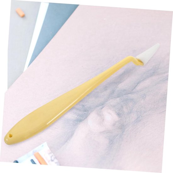 Papier Blenders - Mengstokjes Tekenpapier - Kunst Maken - Zachte Flexibele Textuur - 17.5 x 1.9 x 4.4 cm - Geel — afbeelding 4