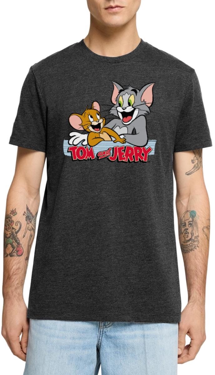 Tom En Jerry Vrienden Premium T Shirt Heren