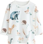 Next - Jongens - T-shirt met lange mouwen en print - Crème