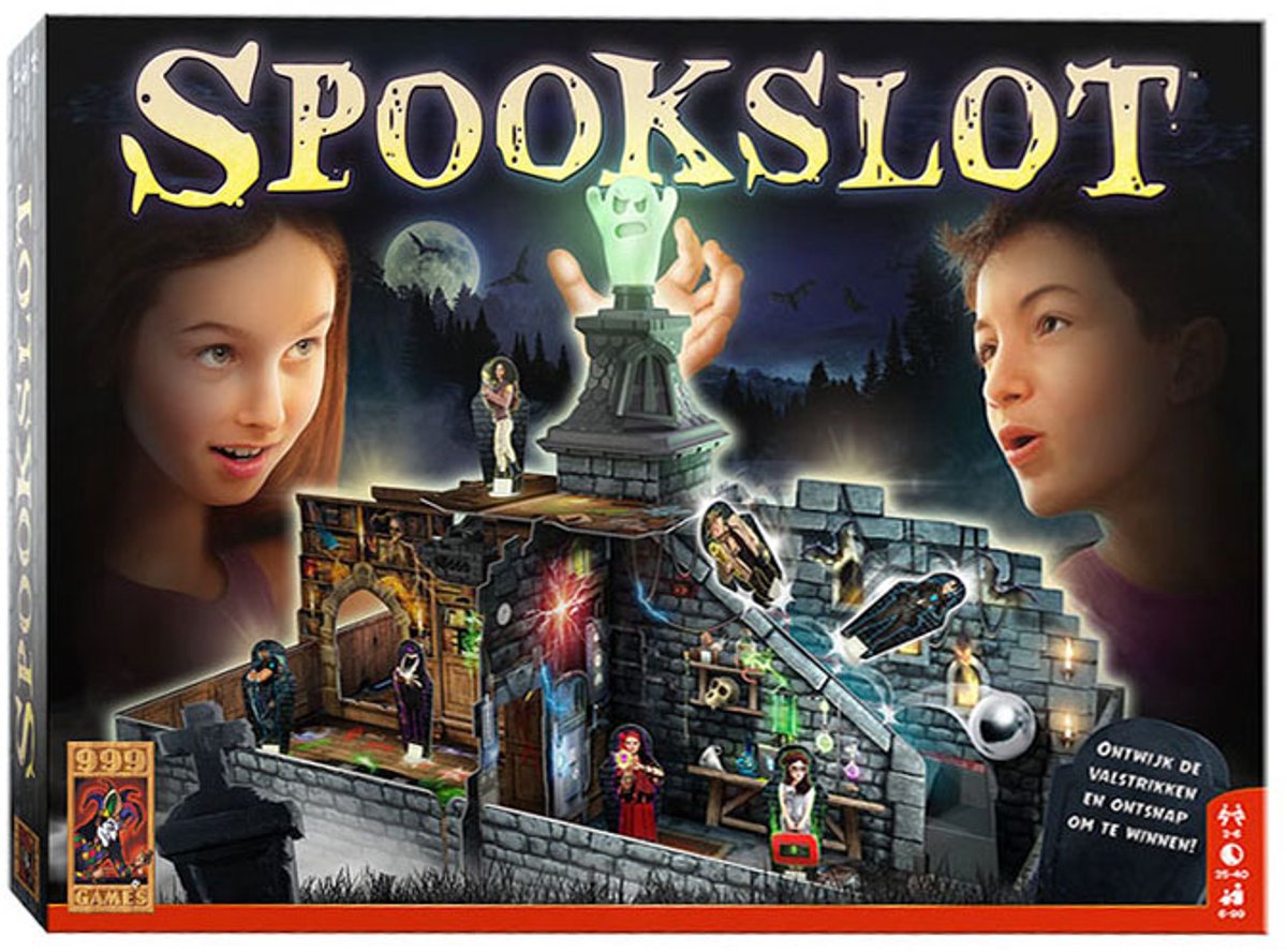 999 Games - Spookslot - Bordspel - Prachtig 3D-kasteel met 4 bewegende vallen - Kinderspel - Gezelschapsspel - Klassiek bordspel — afbeelding 16