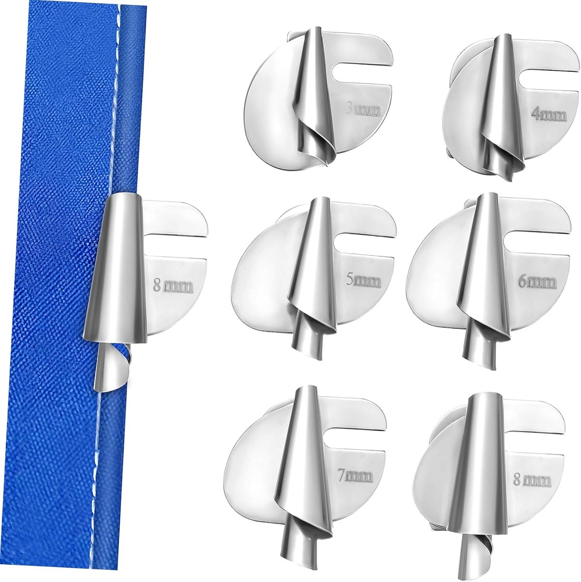 Naaimachine Drukvoeten - Rolzoomvoet Set - Zomen Maken - Universele Compatibiliteit - 6 Stuks - Zilver