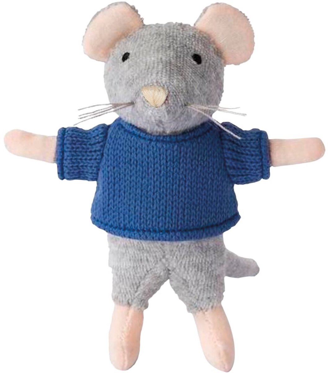 Sam & Julia Het Muizenhuis Pluche knuffel Sam - Speelgoed kinderen - 11 cm - Voor meisjes en jongens - Vanaf 1 jaar - Bambolino Toys