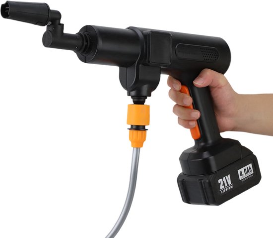 21V Draadloze Hogedrukreiniger - 65 Bar Hogedrukspuitpistool Met 2 x 4000mA Batterijen - Accu Hogedrukreiniger Voor Auto/Vloer/Tuin — afbeelding 3