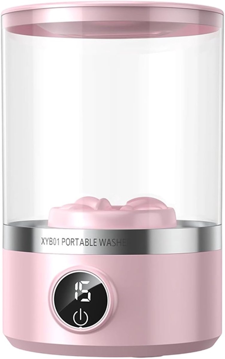 Mini Wasmachine - Draagbare Wasmachine Ondergoed - Hygiënisch Wassen - 3D Wrijvingsactie - 17 liter - Roze