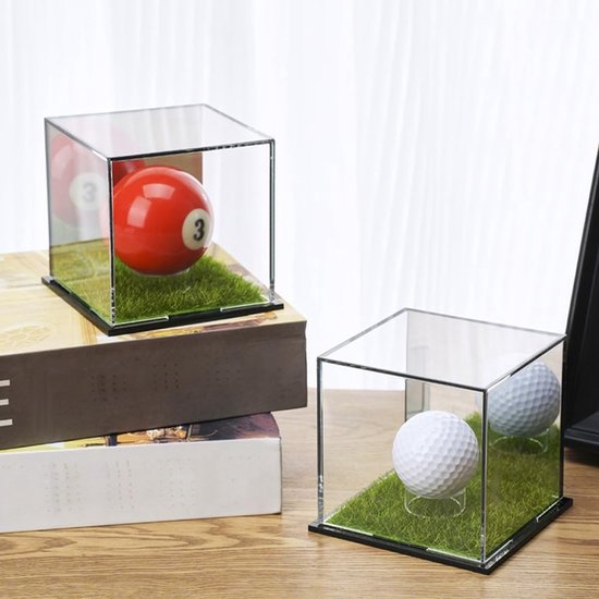 Golfbal Vitrine - Gedenkdoos Opbergdoos - Golfballen Tonen - Transparant Acryl - 12 x 12 x 11 cm - Transparant — afbeelding 4