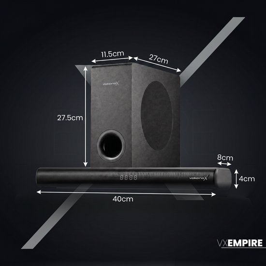 VolkanoX Empire - Soundbar voor TV Draadloos - Draadloze Subwoofer - HDMI ARC - Bluetooth - 2.1 van Merkloos — afbeelding 3