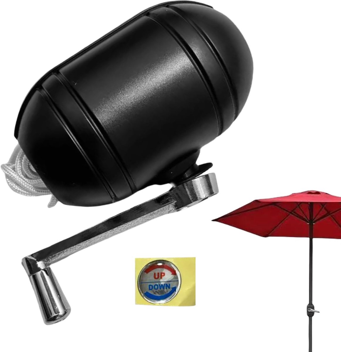 Parasol Reserveonderdelen - Parasol Onderdelen - Terras Bescherming - Multifunctionele Middenkolom - 13 x 10 x 19.5 cm - Zwart