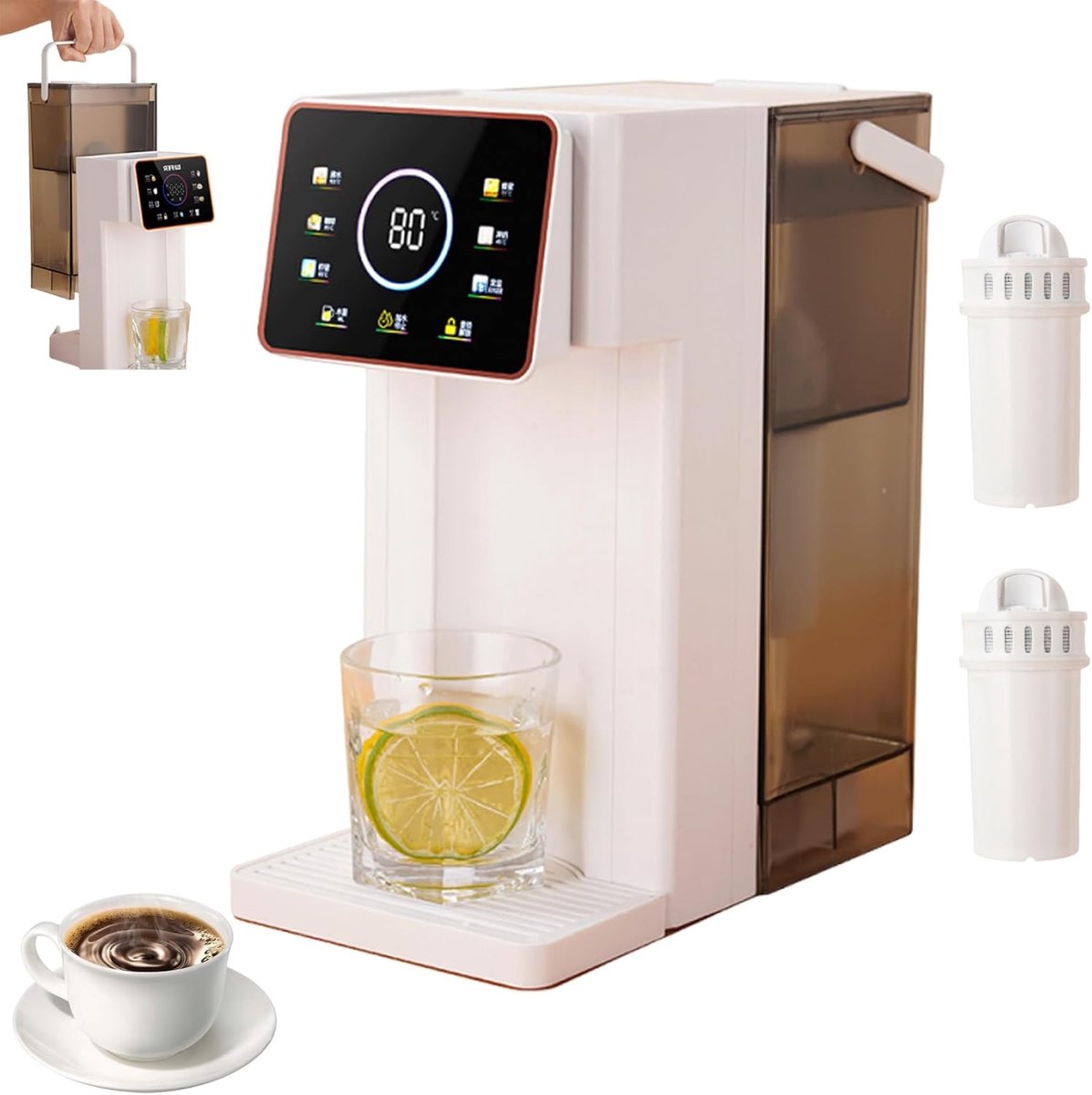 Warmwaterdispenser - Direct Heet Water - Dranken Bereiden - Snelle Verwarming - 3 Liter Tank - Wit